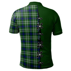 Clan Learmonth Tartan Polo Shirt - Lion Rampant And Celtic Thistle Style QX27 Learmonth Tartan Tartan Polo