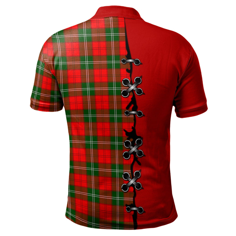 Clan Lennox Modern Tartan Polo Shirt - Lion Rampant And Celtic Thistle Style EG34 Lennox Modern Tartan Tartan Polo