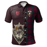 Clan Lindsay Tartan Polo Shirt - Lion Rampant And Celtic Thistle Style EZ97 Lindsay Tartan Tartan Polo