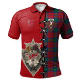 Clan Lindsay Modern Tartan Polo Shirt - Lion Rampant And Celtic Thistle Style DV53 Lindsay Modern Tartan Tartan Polo