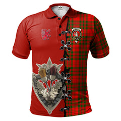Clan Livingston Modern Tartan Polo Shirt - Lion Rampant And Celtic Thistle Style AJ80 Livingston Modern Tartan Tartan Polo