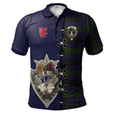 Clan Lumsden Hunting Tartan Polo Shirt - Lion Rampant And Celtic Thistle Style KT11 Lumsden Hunting Tartan Tartan Polo