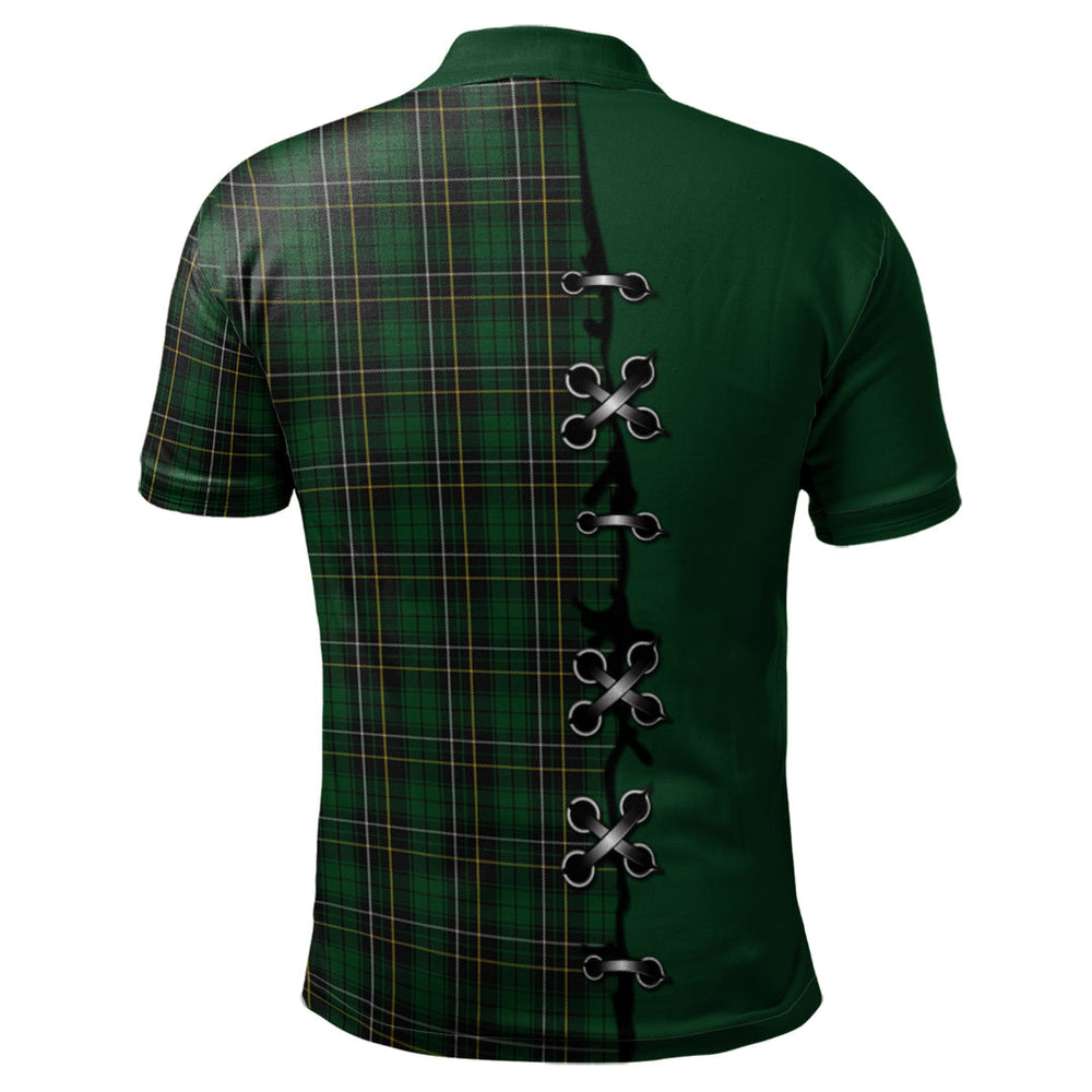 Clan MacAlpin (MacAlpine) Tartan Polo Shirt - Lion Rampant And Celtic Thistle Style NV34 MacAlpin (MacAlpine) Tartan Tartan Polo
