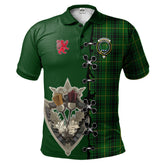 Clan MacArthur Tartan Polo Shirt - Lion Rampant And Celtic Thistle Style QH74 MacArthur Tartan Tartan Polo