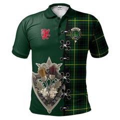 Clan MacArthur Modern Tartan Polo Shirt - Lion Rampant And Celtic Thistle Style SJ75 MacArthur Modern Tartan Tartan Polo