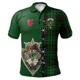 Clan MacAulay of Lewis Tartan Polo Shirt - Lion Rampant And Celtic Thistle Style AU65 MacAulay of Lewis Tartan Tartan Polo