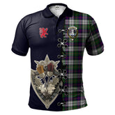 Clan MacCallum Dress Tartan Polo Shirt - Lion Rampant And Celtic Thistle Style NG49 MacCallum Dress Tartan Tartan Polo