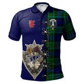 Clan MacCallum Modern Tartan Polo Shirt - Lion Rampant And Celtic Thistle Style MA22 MacCallum Modern Tartan Tartan Polo