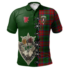 Clan MacCulloch Tartan Polo Shirt - Lion Rampant And Celtic Thistle Style CS49 MacCulloch Tartan Tartan Polo