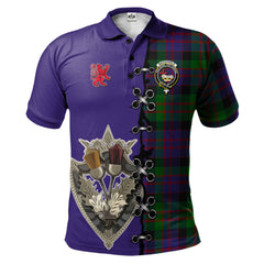Clan MacDonald Tartan Polo Shirt - Lion Rampant And Celtic Thistle Style CX16 MacDonald Tartan Tartan Polo