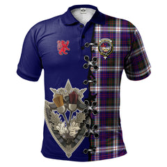 Clan MacDonald Dress Modern Tartan Polo Shirt - Lion Rampant And Celtic Thistle Style SP13 MacDonald Dress Modern Tartan Tartan Polo