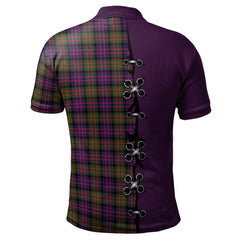 Clan MacDonald Modern Tartan Polo Shirt - Lion Rampant And Celtic Thistle Style MF44 MacDonald Modern Tartan Tartan Polo