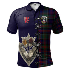 Clan MacDonald of Clanranald Tartan Polo Shirt - Lion Rampant And Celtic Thistle Style UU86 MacDonald of Tartanranald Tartan Tartan Polo