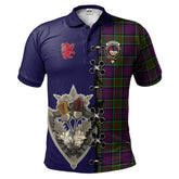 Clan MacDonald of Clanranald Modern Tartan Polo Shirt - Lion Rampant And Celtic Thistle Style AM84 MacDonald of Tartanranald Modern Tartan Tartan Polo