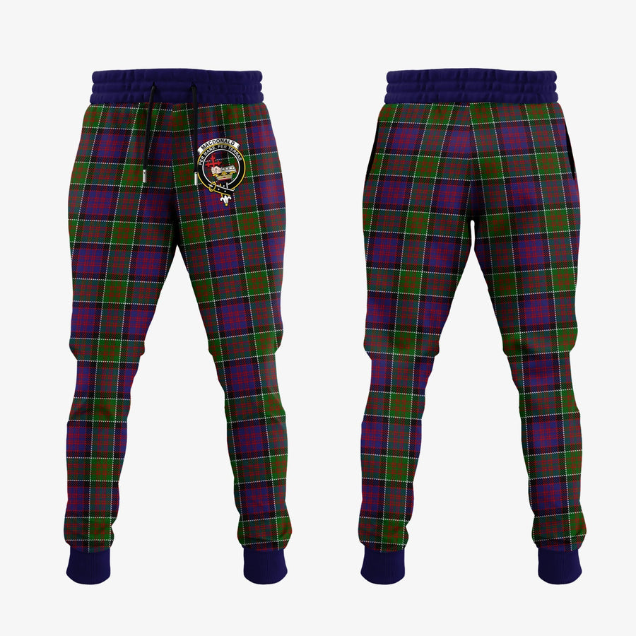 Clan MacDonald Of Clanranald Modern Tartan Crest Jogger Sweatpants