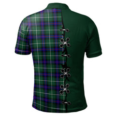 Clan MacDonald of the Isles Hunting Modern Tartan Polo Shirt - Lion Rampant And Celtic Thistle Style RQ62 MacDonald of the Isles Hunting Modern Tartan Tartan Polo