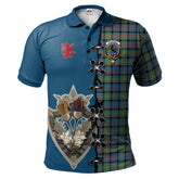 Clan MacDonnell of Glengarry Ancient Tartan Polo Shirt - Lion Rampant And Celtic Thistle Style FP10 MacDonnell of Glengarry Ancient Tartan Tartan Polo