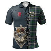 Clan MacDowall Tartan Polo Shirt - Lion Rampant And Celtic Thistle Style OM36 MacDowall Tartan Tartan Polo