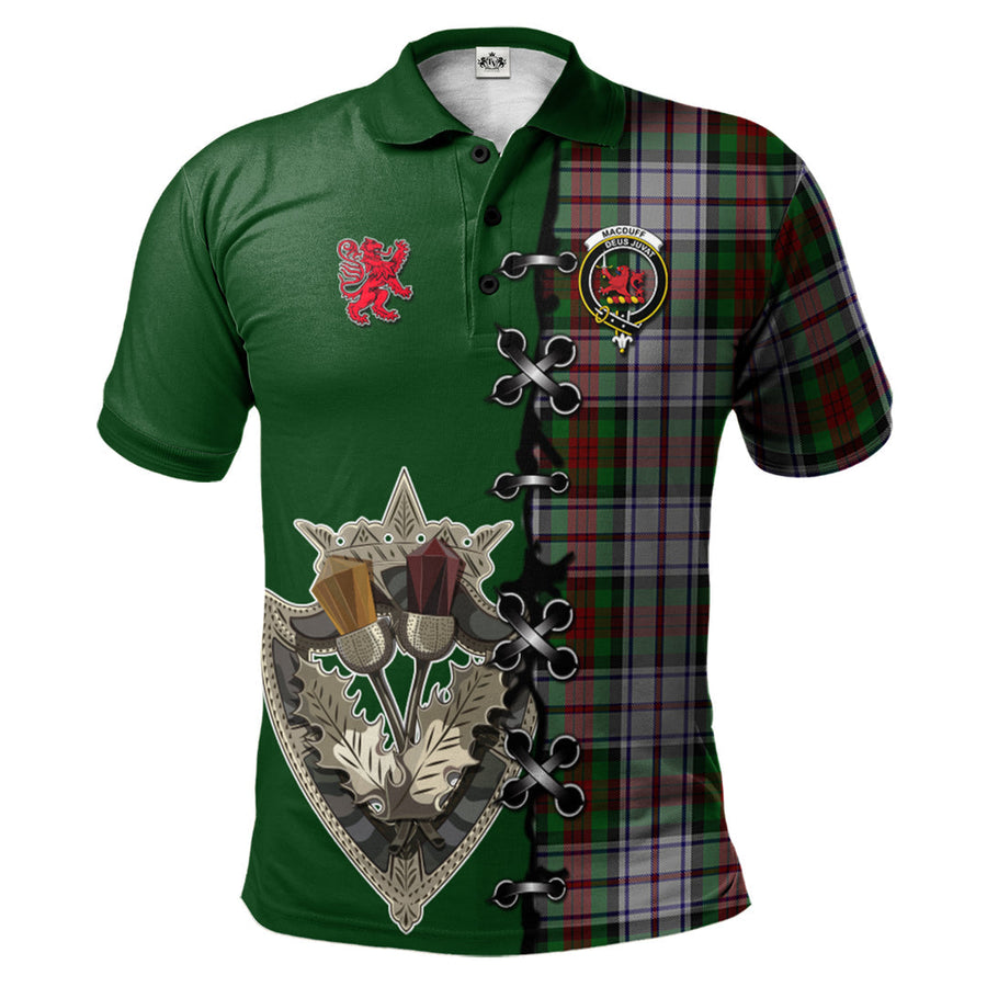 Clan MacDuff Dress Tartan Polo Shirt - Lion Rampant And Celtic Thistle Style FQ10 MacDuff Dress Tartan Tartan Polo