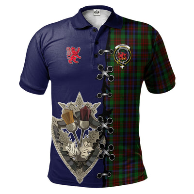 Clan MacDuff Hunting Tartan Polo Shirt - Lion Rampant And Celtic Thistle Style