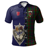 Clan MacDuff Hunting Tartan Polo Shirt - Lion Rampant And Celtic Thistle Style UX45 MacDuff Hunting Tartan Tartan Polo