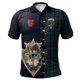 Clan MacEwen - MacEwan Tartan Polo Shirt - Lion Rampant And Celtic Thistle Style HL45 MacEwen - MacEwan Tartan Tartan Polo