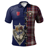 Clan MacFarlane Dress Tartan Polo Shirt - Lion Rampant And Celtic Thistle Style YY75 MacFarlane Dress Tartan Tartan Polo