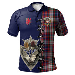 Clan MacFarlane Dress Tartan Polo Shirt - Lion Rampant And Celtic Thistle Style YY75 MacFarlane Dress Tartan Tartan Polo