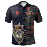 Clan MacFarlane Hunting Modern Tartan Polo Shirt - Lion Rampant And Celtic Thistle Style NZ28 MacFarlane Hunting Modern Tartan Tartan Polo