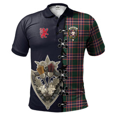 Clan MacFarlane Hunting Modern Tartan Polo Shirt - Lion Rampant And Celtic Thistle Style NZ28 MacFarlane Hunting Modern Tartan Tartan Polo