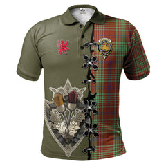 Clan MacGillivray Hunting Ancient Tartan Polo Shirt - Lion Rampant And Celtic Thistle Style OT70 MacGillivray Hunting Ancient Tartan Tartan Polo