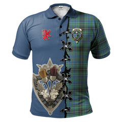 Clan MacInnes Ancient Tartan Polo Shirt - Lion Rampant And Celtic Thistle Style XD31 MacInnes Ancient Tartan Tartan Polo