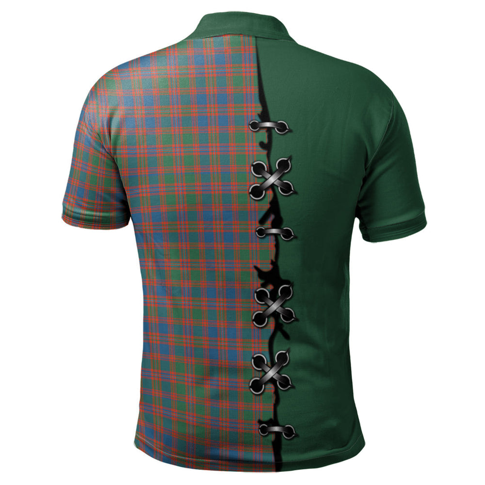 Clan MacIntyre Ancient Tartan Polo Shirt - Lion Rampant And Celtic Thistle Style IR34 MacIntyre Ancient Tartan Tartan Polo