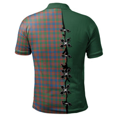 Clan MacIntyre Ancient Tartan Polo Shirt - Lion Rampant And Celtic Thistle Style IR34 MacIntyre Ancient Tartan Tartan Polo