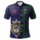 Clan MacIntyre Inglis Tartan Polo Shirt - Lion Rampant And Celtic Thistle Style RU20 MacIntyre Inglis Tartan Tartan Polo
