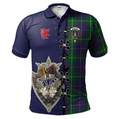 Clan MacIntyre Inglis Tartan Polo Shirt - Lion Rampant And Celtic Thistle Style RU20 MacIntyre Inglis Tartan Tartan Polo