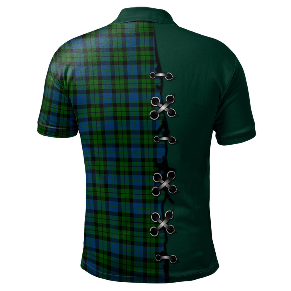 Clan MacKay Modern Tartan Polo Shirt - Lion Rampant And Celtic Thistle Style OP70 MacKay Modern Tartan Tartan Polo