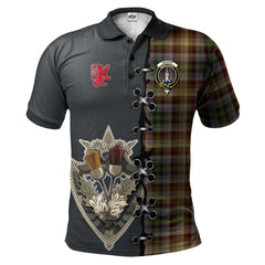 Clan MacKay of Strathnaver Tartan Polo Shirt - Lion Rampant And Celtic Thistle Style NK12 MacKay of Strathnaver Tartan Tartan Polo