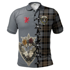 Clan MacKay Weathered Tartan Polo Shirt - Lion Rampant And Celtic Thistle Style CC44 MacKay Weathered Tartan Tartan Polo