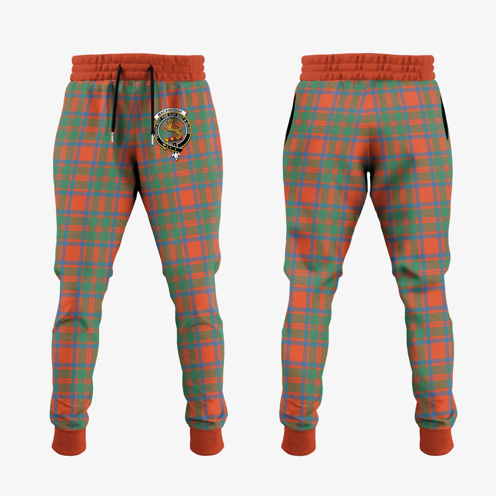 Clan MacKintosh Ancient Tartan Crest Jogger Sweatpants RD12 Clan MacKintosh / MacIntosh Tartan Today