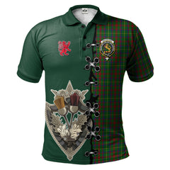 Clan MacKintosh Hunting Tartan Polo Shirt - Lion Rampant And Celtic Thistle Style RB42 MacKintosh Hunting Tartan Tartan Polo