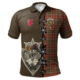 Clan MacKintosh Hunting Weathered Tartan Polo Shirt - Lion Rampant And Celtic Thistle Style HW90 MacKintosh Hunting Weathered Tartan Tartan Polo