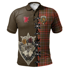 Clan MacKintosh Hunting Weathered Tartan Polo Shirt - Lion Rampant And Celtic Thistle Style HW90 MacKintosh Hunting Weathered Tartan Tartan Polo