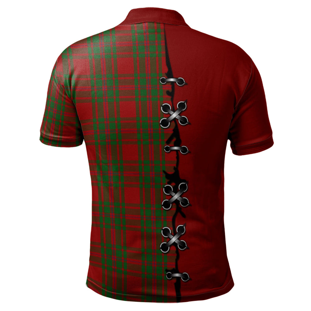 Clan MacKintosh Red Tartan Polo Shirt - Lion Rampant And Celtic Thistle Style ES47 MacKintosh Red Tartan Tartan Polo