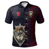 Clan MacLachlan Tartan Polo Shirt - Lion Rampant And Celtic Thistle Style BE52 MacLachlan Tartan Tartan Polo