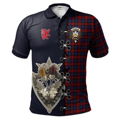 Clan MacLachlan Tartan Polo Shirt - Lion Rampant And Celtic Thistle Style BE52 MacLachlan Tartan Tartan Polo