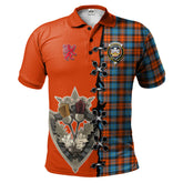 Clan MacLachlan Ancient Tartan Polo Shirt - Lion Rampant And Celtic Thistle Style RQ70 MacLachlan Ancient Tartan Tartan Polo