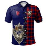 Clan MacLachlan Modern Tartan Polo Shirt - Lion Rampant And Celtic Thistle Style QX83 MacLachlan Modern Tartan Tartan Polo