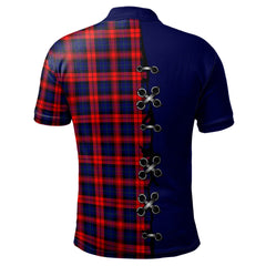 Clan MacLachlan Modern Tartan Polo Shirt - Lion Rampant And Celtic Thistle Style QX83 MacLachlan Modern Tartan Tartan Polo
