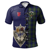 Clan MacLaren Tartan Polo Shirt - Lion Rampant And Celtic Thistle Style GW20 MacLaren Tartan Tartan Polo